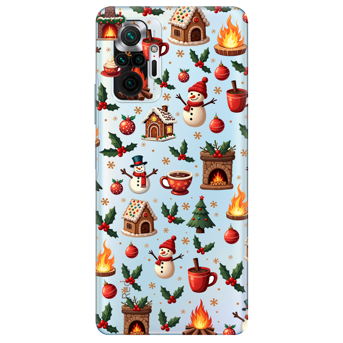 Чехол для Xiaomi Redmi Note 10 Pro прозрачный Festive Glow - фото 1 - Чехлы для телефонов
