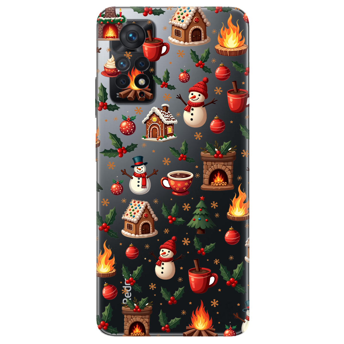 Чехол для Xiaomi Redmi Note 11 Pro прозрачный Festive Glow - фото 1 - Чехлы для телефонов
