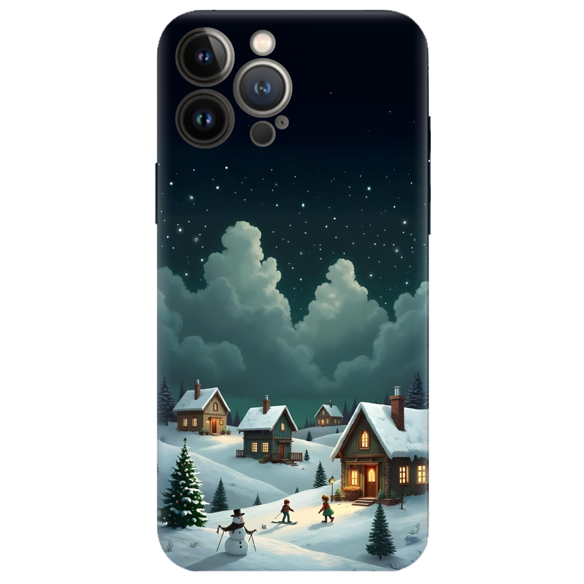 Чехол для Apple iPhone 13 Pro прозрачный Winter Night - фото 1 - Чехлы для телефонов