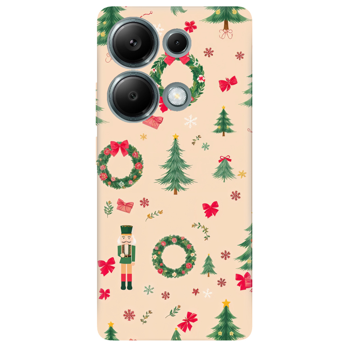 Чохол для Xiaomi Redmi Note 13 Pro 4G прозорий Christmas Traditions - фото 1 - Чохли для телефонів