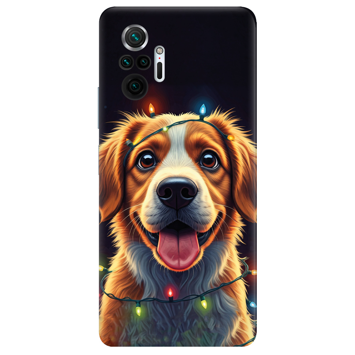 Чехол для Xiaomi Redmi Note 10 Pro прозрачный Festive Pup - фото 1 - Чехлы для телефонов