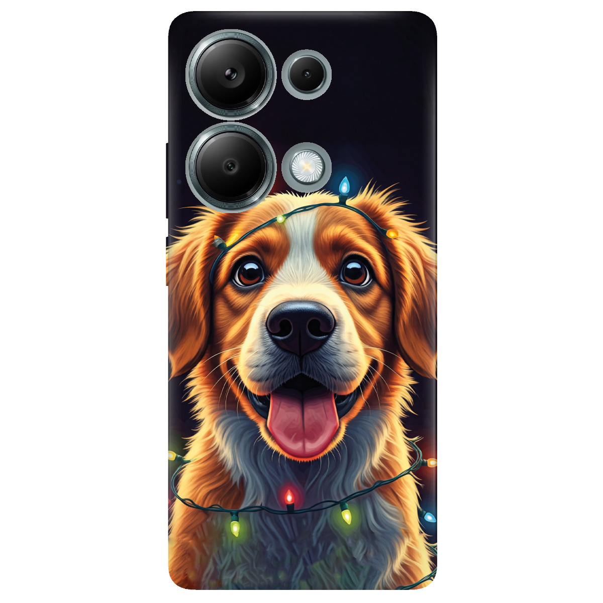 Чехол для Xiaomi Redmi Note 13 Pro 4G прозрачный Festive Pup - фото 1 - Чехлы для телефонов