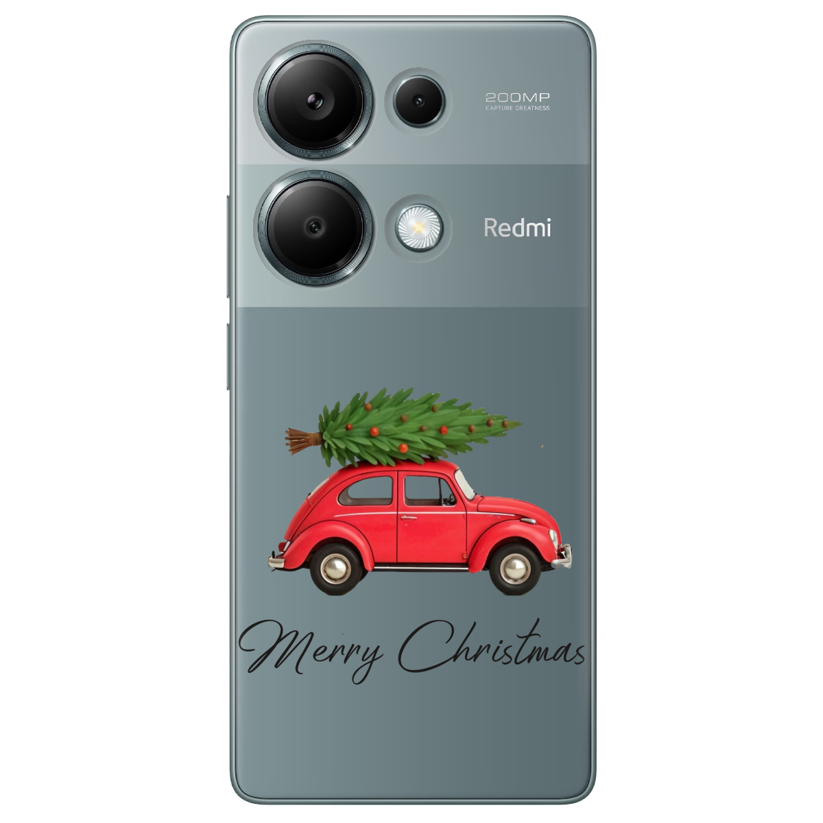 Чохол для Xiaomi Redmi Note 13 Pro 4G прозорий Christmas on Wheels - фото 1 - Чохли для телефонів