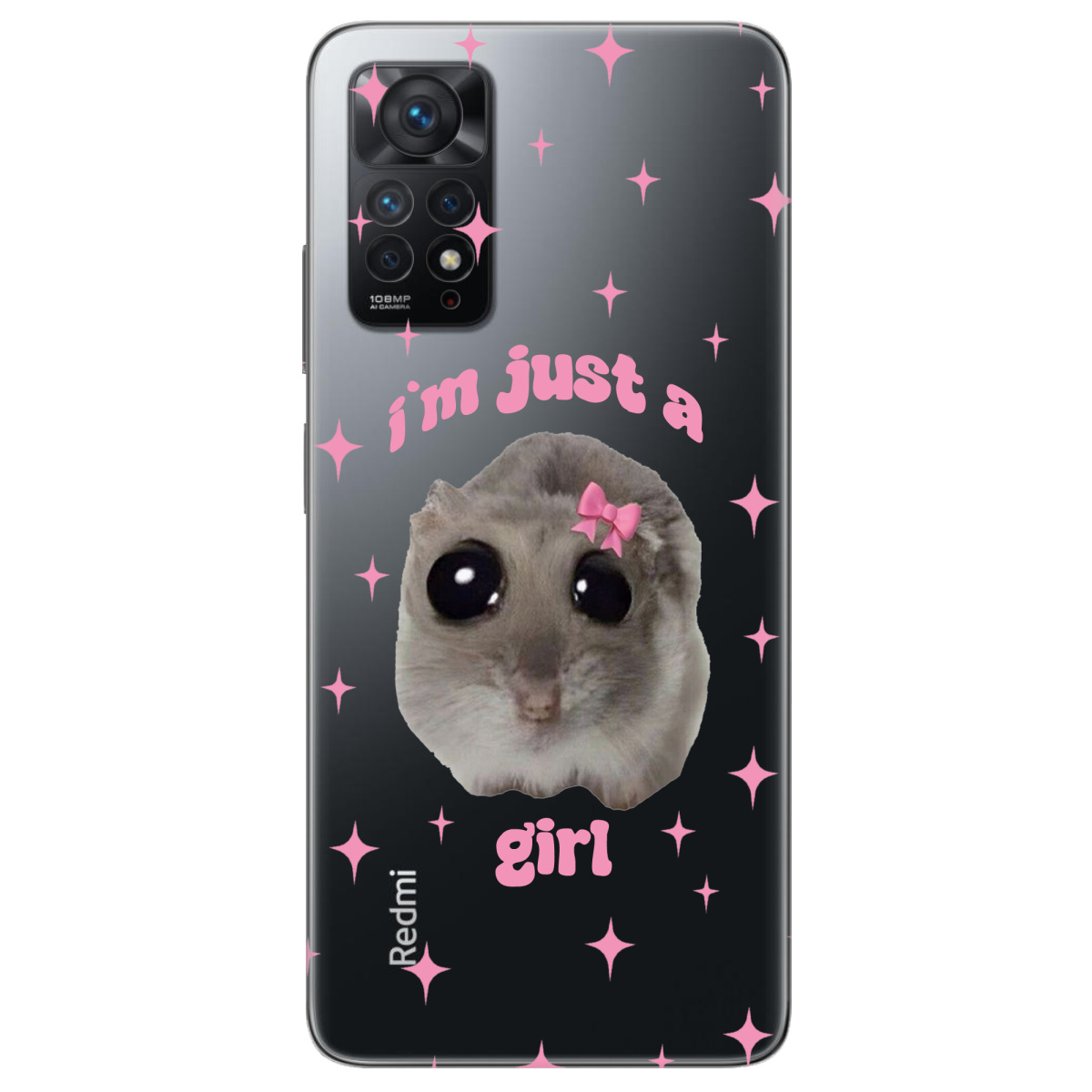 Чехол для Xiaomi Redmi Note 11 Pro прозрачный Just a girl - фото 1 - Чехлы для телефонов