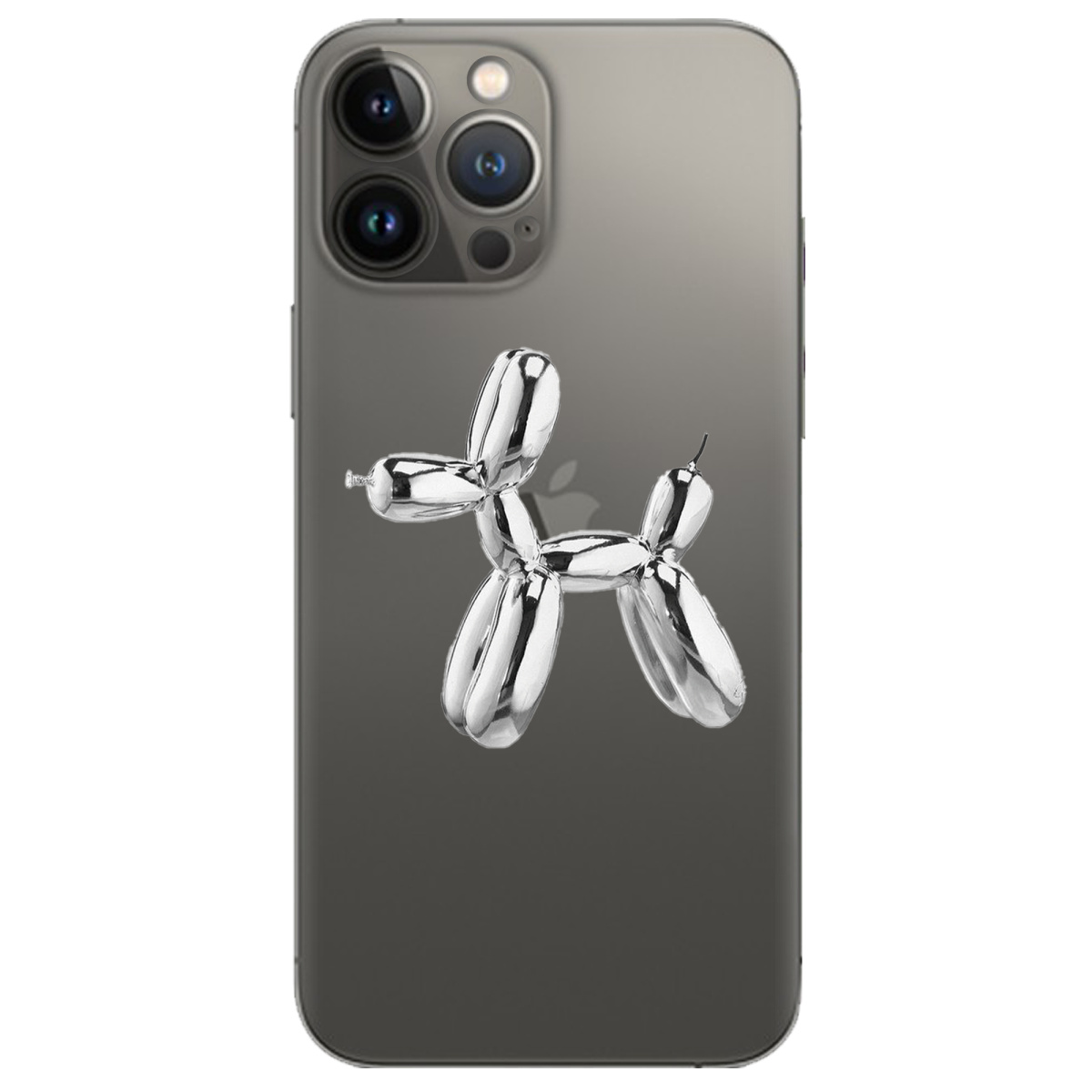 Чехол для Apple iPhone 13 Pro прозрачный Silver balloon - фото 1 - Чехлы для телефонов