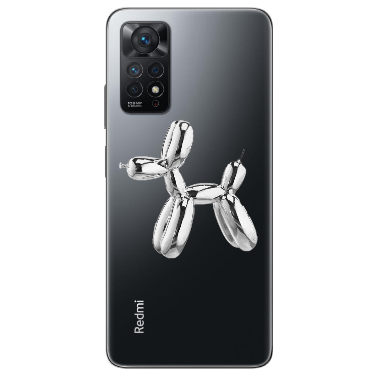 Чехол для Xiaomi Redmi Note 11 Pro прозрачный Silver balloon - фото 1 - Чехлы для телефонов