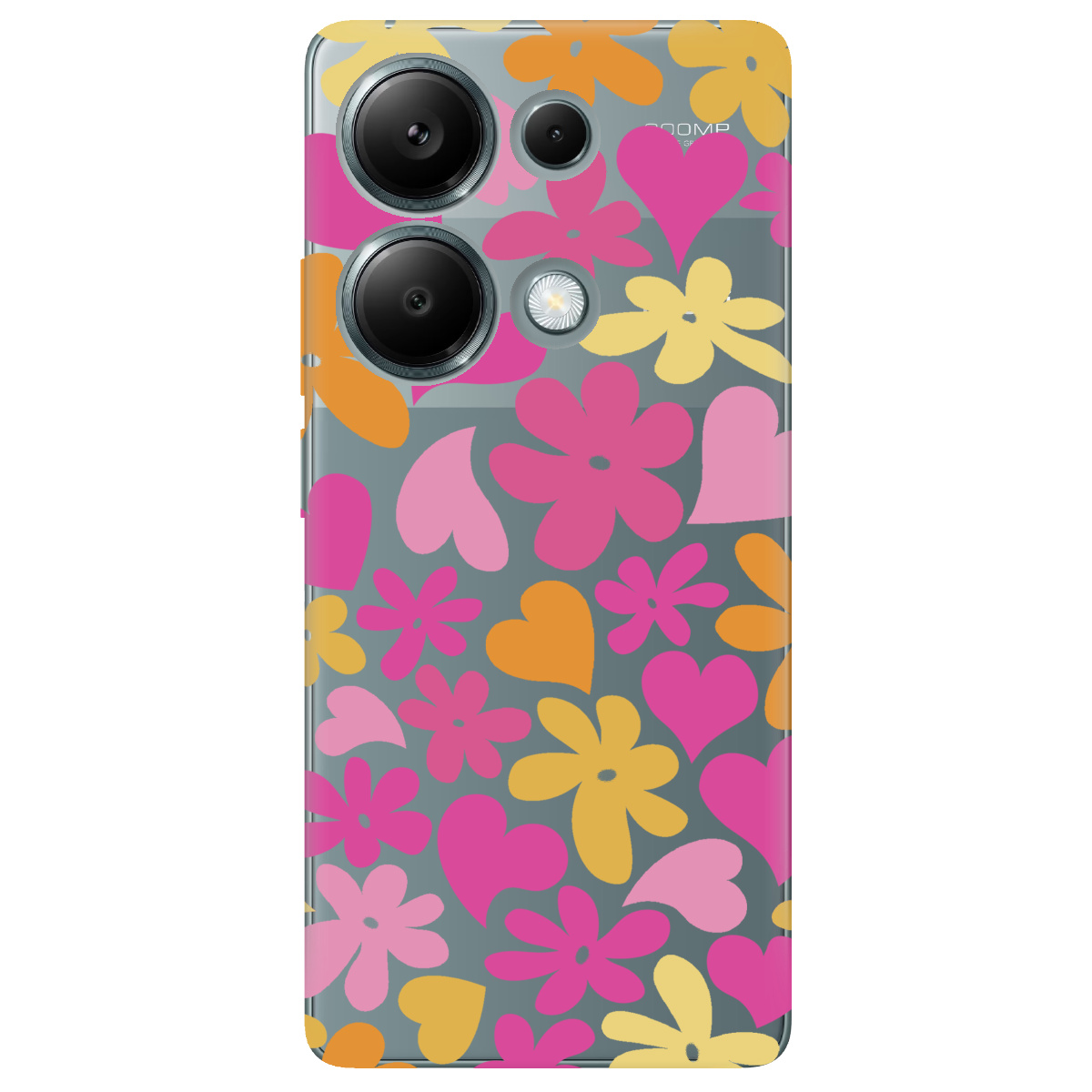 Чохол для Xiaomi Redmi Note 13 Pro 4G прозорий Blooming Love - фото 1 - Чохли для телефонів