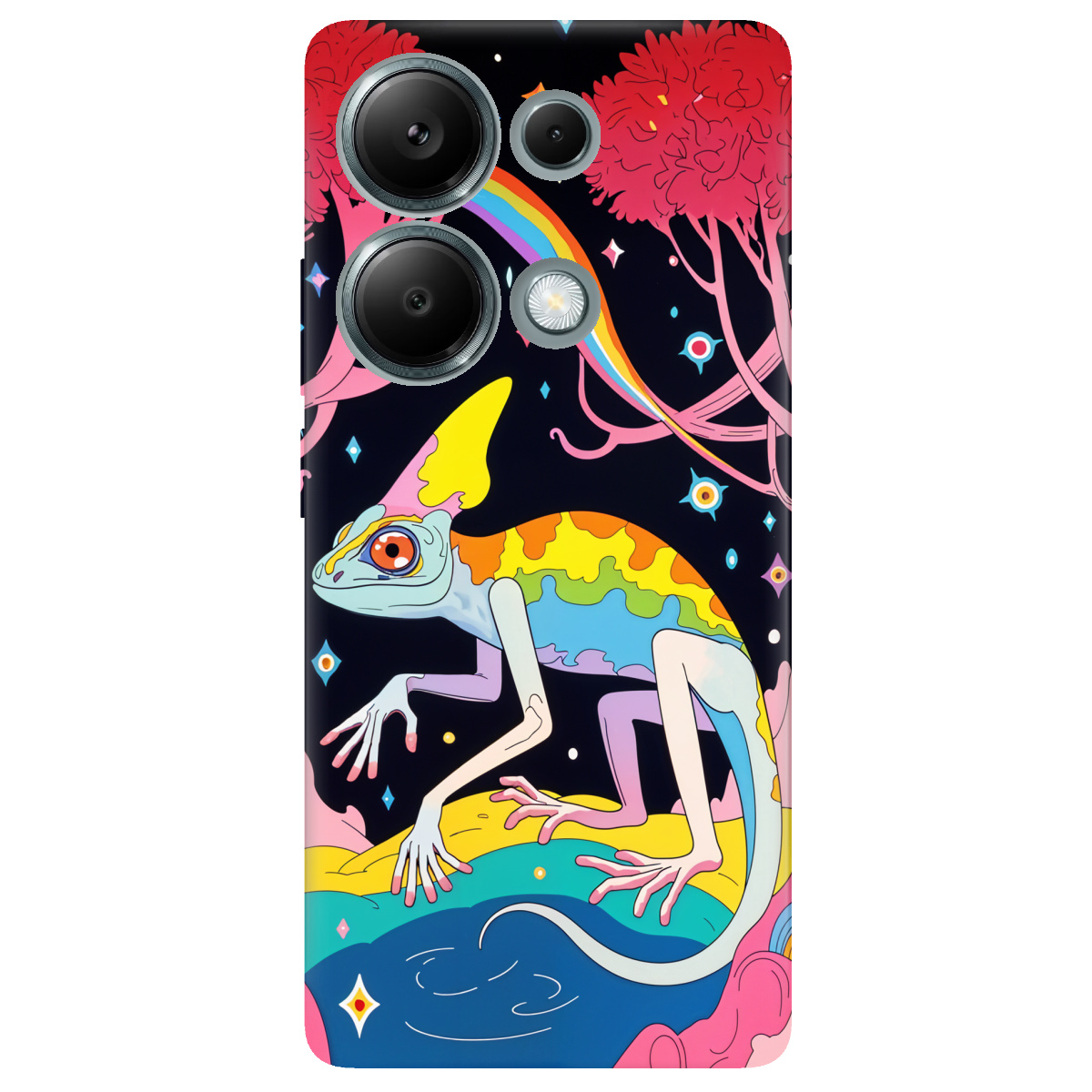 Чехол для Xiaomi Redmi Note 13 Pro 4G прозрачный Cosmic Chameleon - фото 1 - Чехлы для телефонов