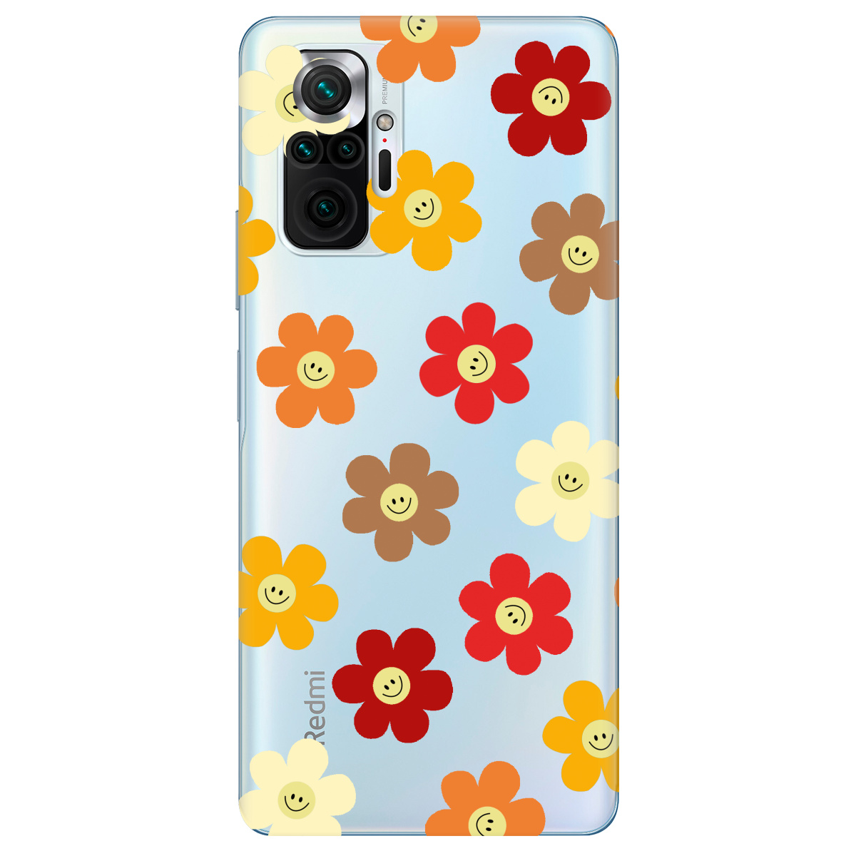 Чохол для Xiaomi Redmi Note 10 Pro прозорий Smiley Garden - фото 1 - Чохли для телефонів