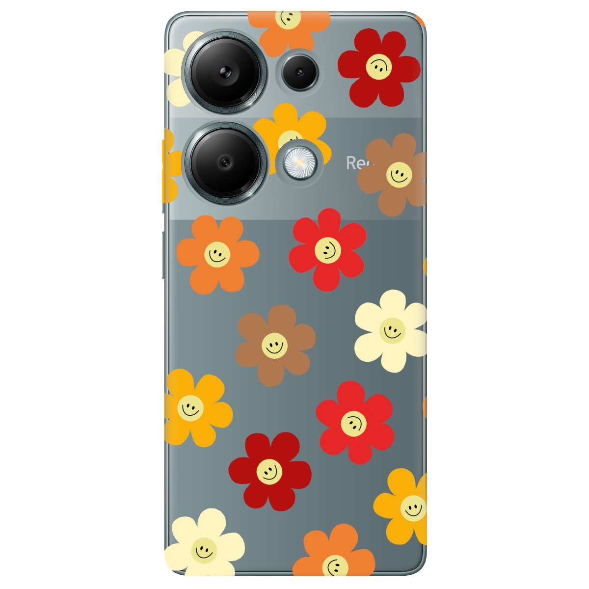 Чохол для Xiaomi Redmi Note 13 Pro 4G прозорий Smiley Garden - фото 1 - Чохли для телефонів