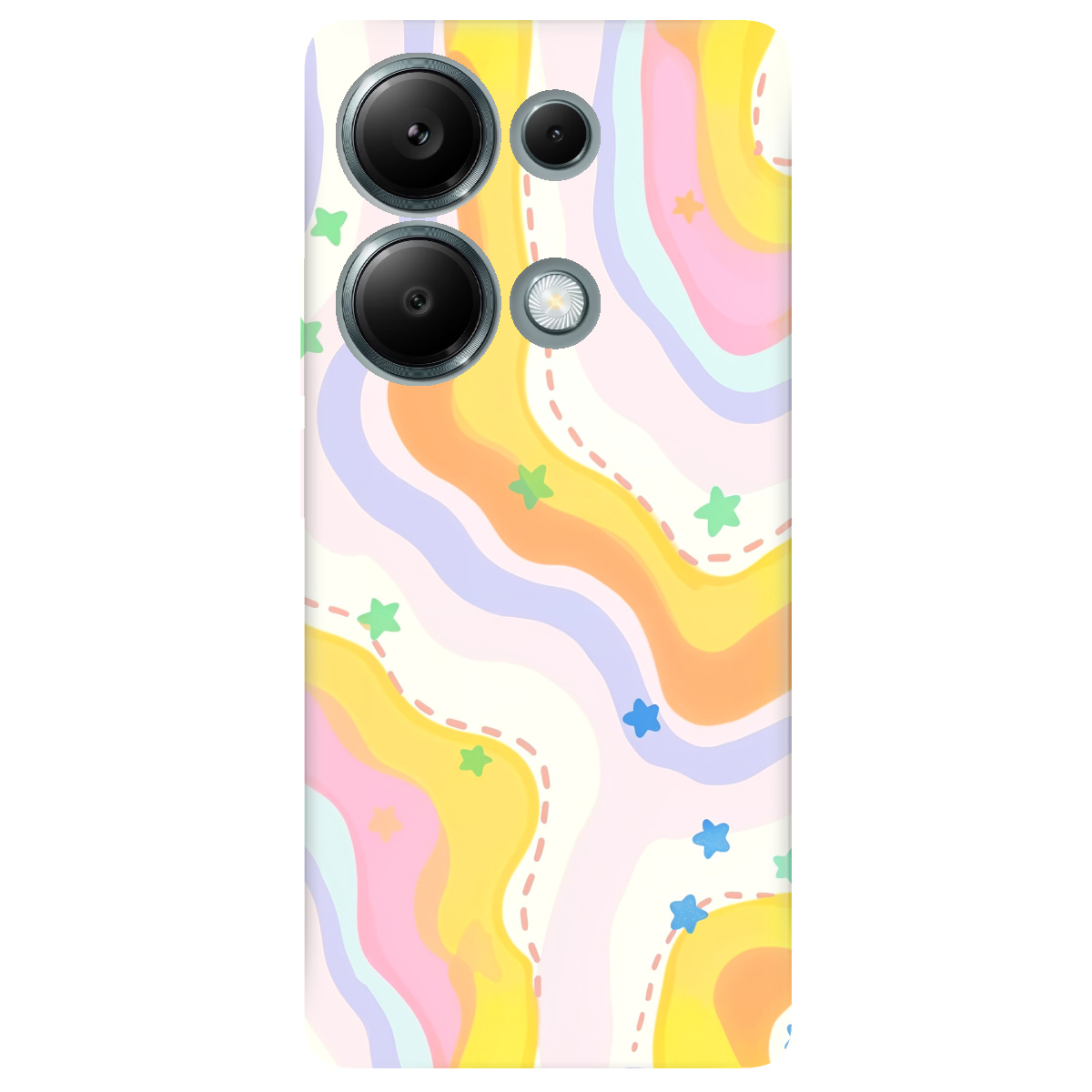 Чехол для Xiaomi Redmi Note 13 Pro 4G прозрачный Candy Clouds - фото 1 - Чехлы для телефонов