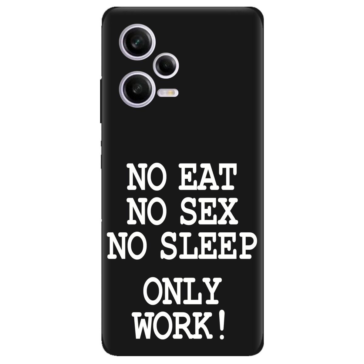 Чехол для Xiaomi Redmi Note 12 Pro 5G черный матовый soft touch Work only - фото 1 - Чехлы для телефонов