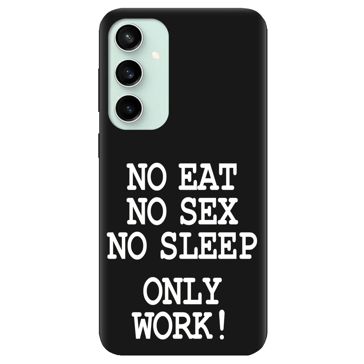 Чохол для Samsung Galaxy S23 FE чорний матовий soft touch Work only - фото 1 - Чохли для телефонів