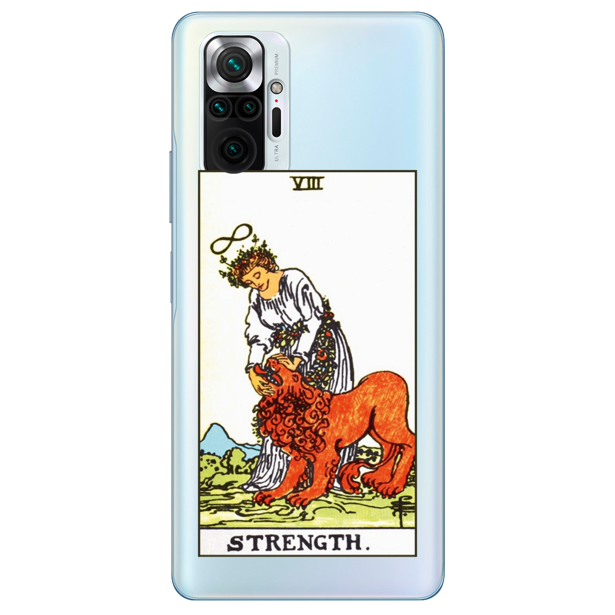 Чохол для Xiaomi Redmi Note 10 Pro прозорий Таро Сила - фото 1 - Чохли для телефонів