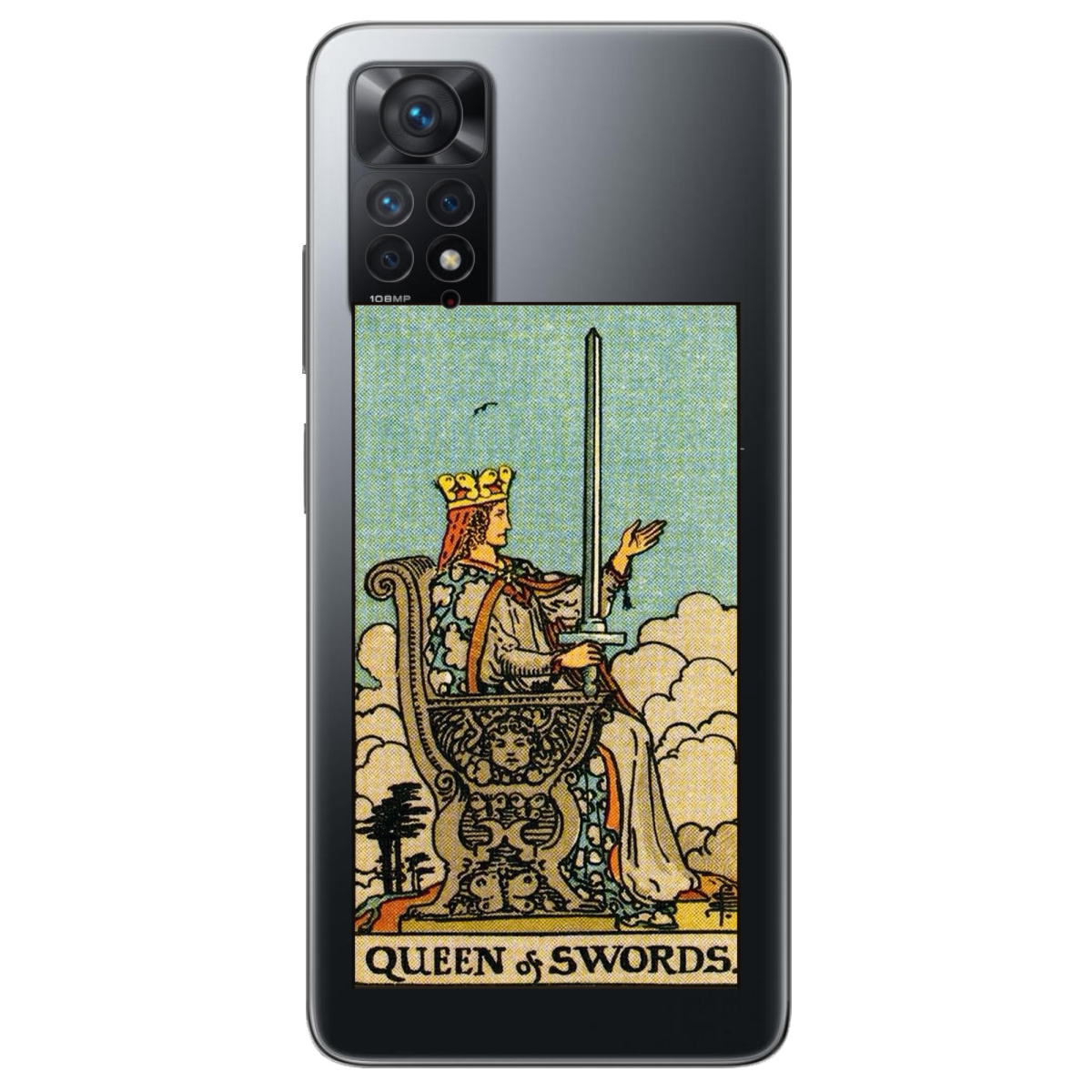 Чохол для Xiaomi Redmi Note 11 Pro прозорий Королева Мечів Таро - фото 1 - Чохли для телефонів