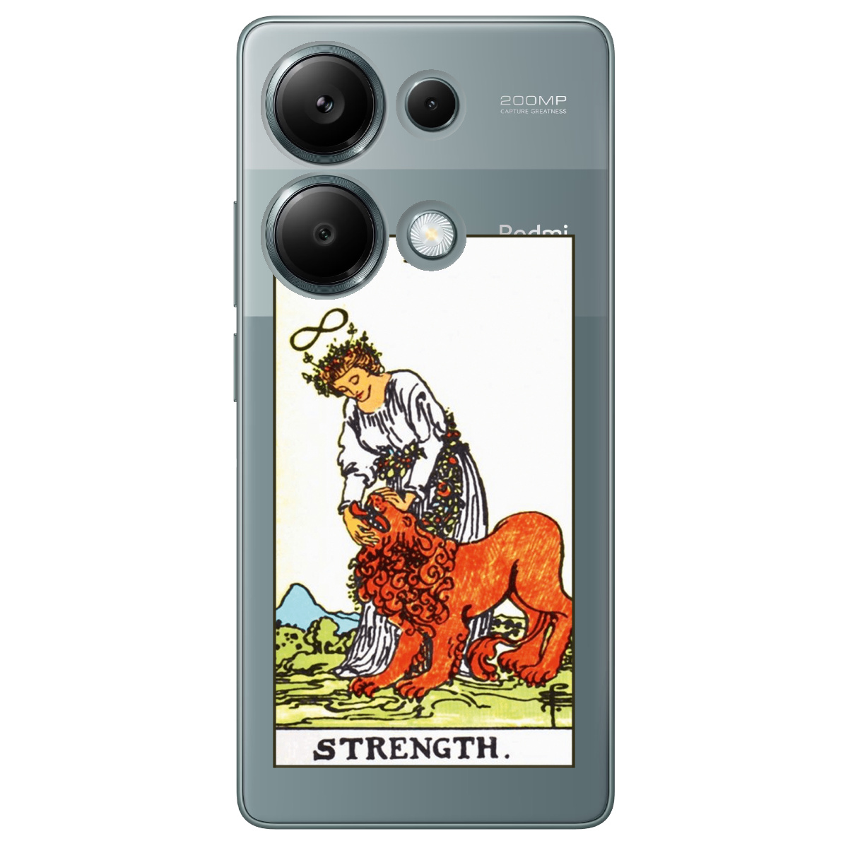 Чехол для Xiaomi Redmi Note 13 Pro 4G прозрачный Таро Сила - фото 1 - Чехлы для телефонов