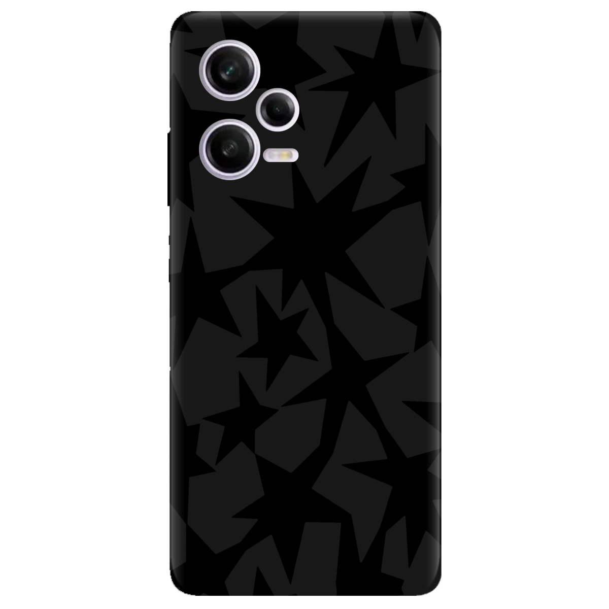 Чехол для Xiaomi Redmi Note 12 Pro 5G черный матовый soft touch Black stars - фото 1 - Чехлы для телефонов