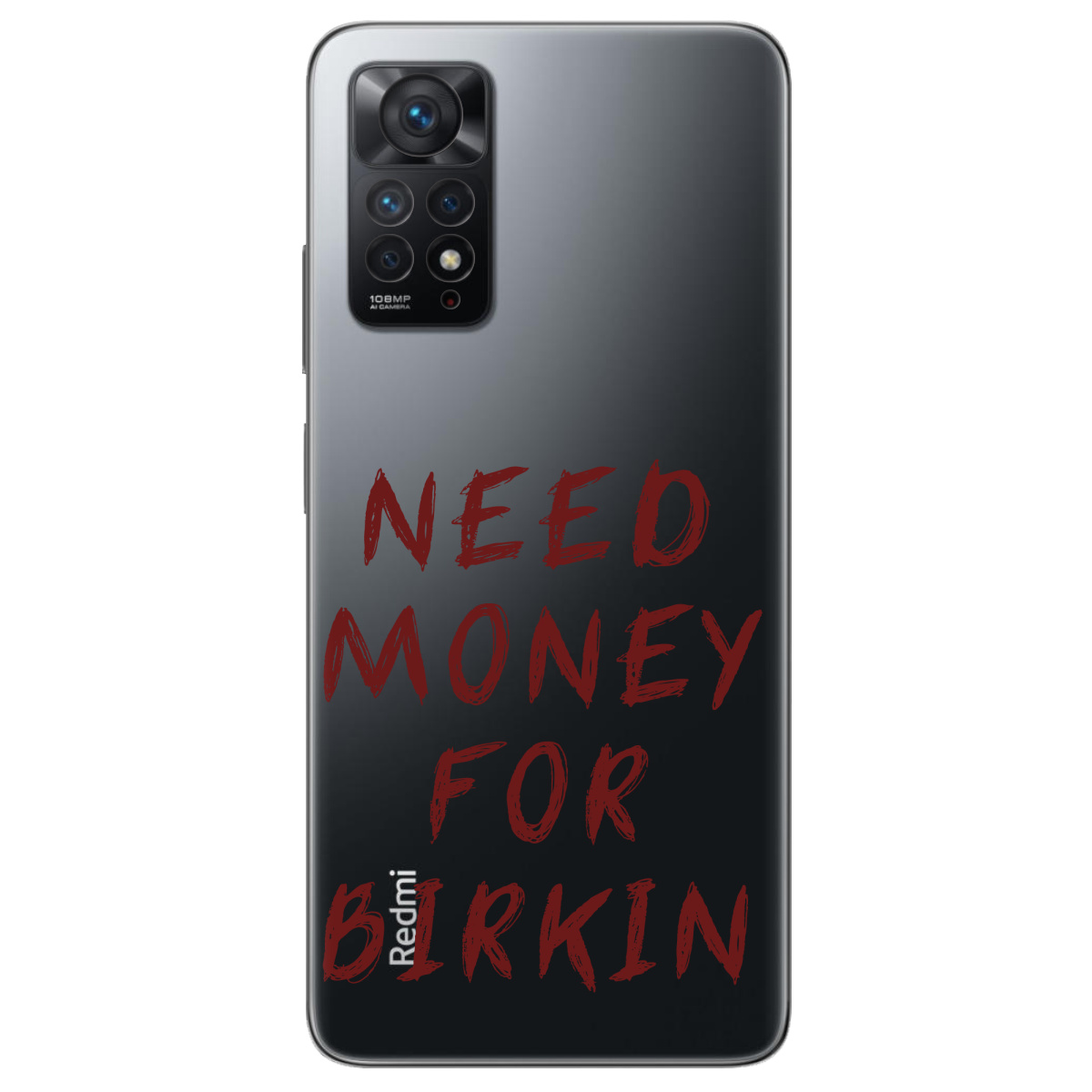 Чохол для Xiaomi Redmi Note 11 Pro прозорий Need money - фото 1 - Чохли для телефонів