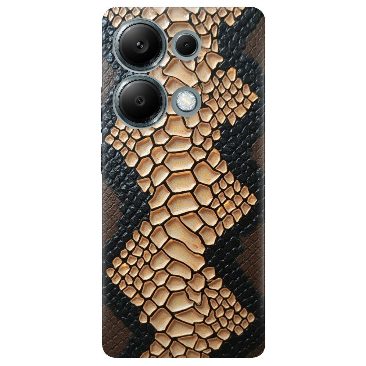 Чехол для Xiaomi Redmi Note 13 Pro 4G прозрачный Королівська змія - фото 1 - Чехлы для телефонов