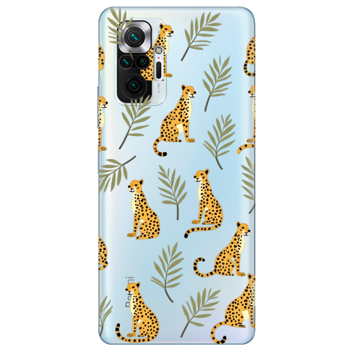 Чехол для Xiaomi Redmi Note 10 Pro прозрачный Тропічна дикість - фото 1 - Чехлы для телефонов