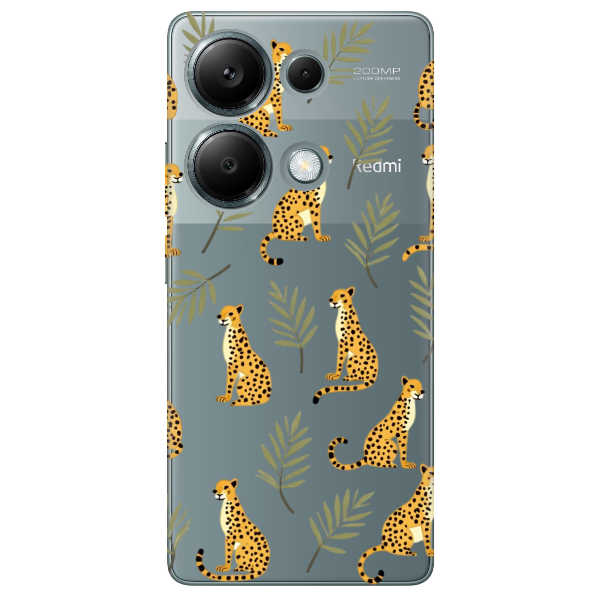 Чехол для Xiaomi Redmi Note 13 Pro 4G прозрачный Тропічна дикість - фото 1 - Чехлы для телефонов