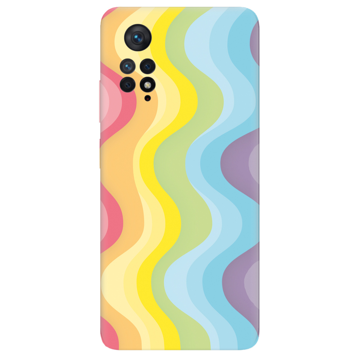 Чохол для Xiaomi Redmi Note 11 Pro прозорий Веселкові хвилі - фото 1 - Чохли для телефонів