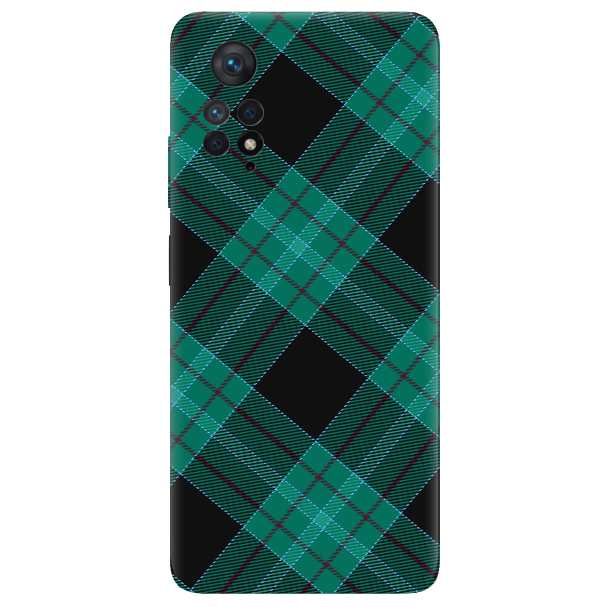 Чохол для Xiaomi Redmi Note 11 Pro прозорий Зелений тартан - фото 1 - Чохли для телефонів