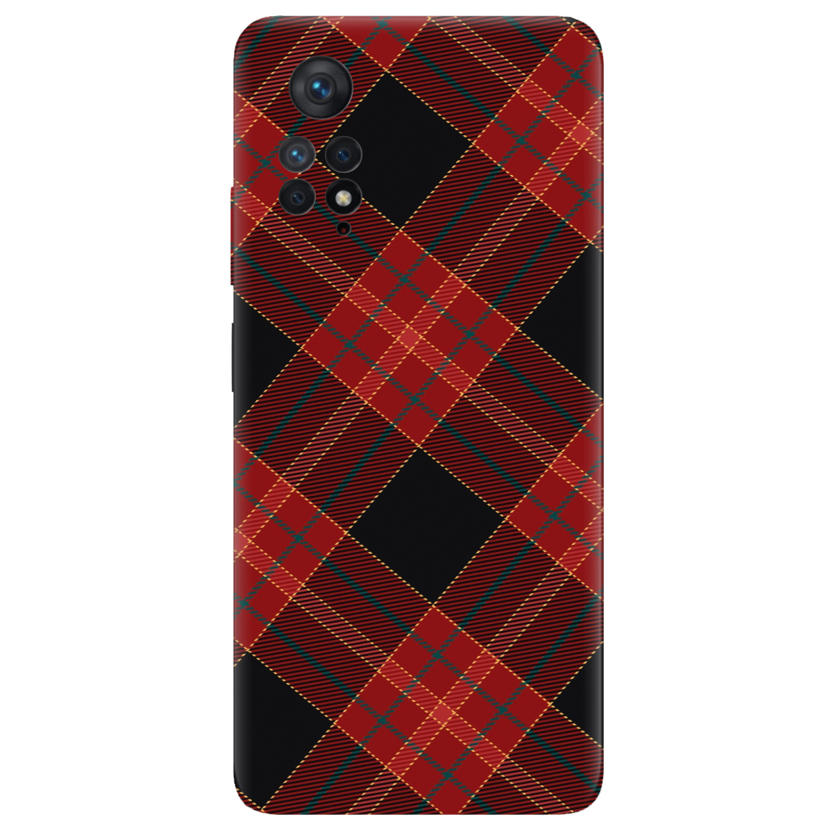 Чехол для Xiaomi Redmi Note 11 Pro прозрачный Червоний тартан - фото 1 - Чехлы для телефонов