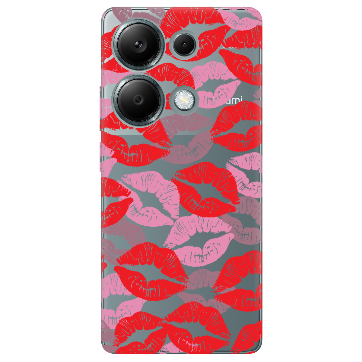 Чехол для Xiaomi Redmi Note 13 Pro 4G прозрачный Поцілунки - фото 1 - Чехлы для телефонов