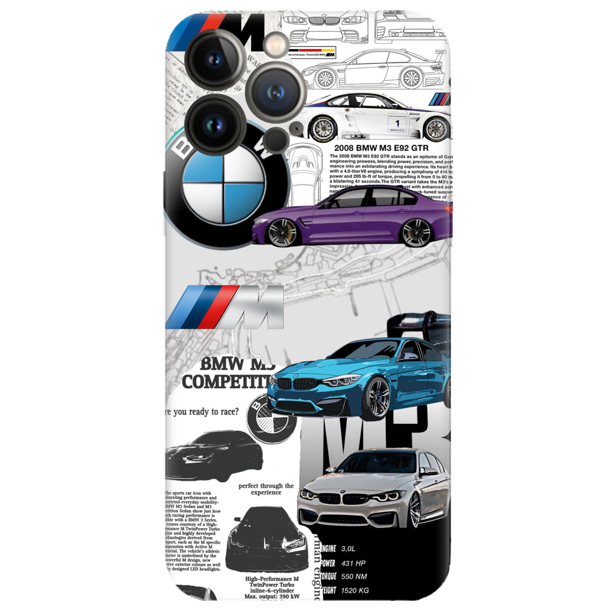 Чехол для Apple iPhone 13 Pro прозрачный BMW - фото 1 - Чехлы для телефонов