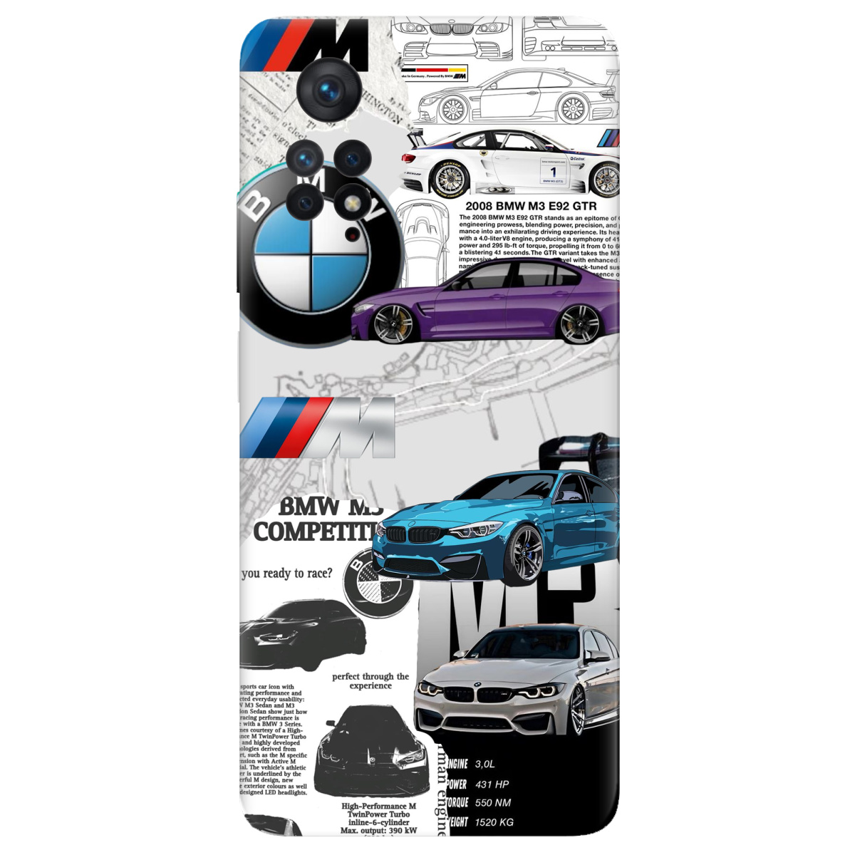 Чехол для Xiaomi Redmi Note 11 Pro прозрачный BMW - фото 1 - Чехлы для телефонов