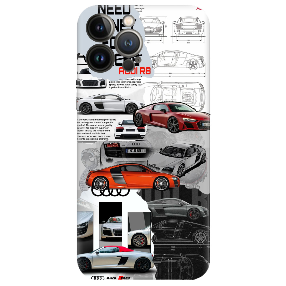 Чохол для Apple iPhone 13 Pro прозорий Audi - фото 1 - Чохли для телефонів