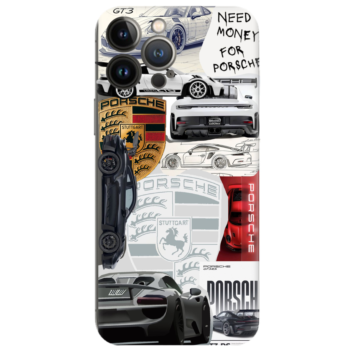 Чохол для Apple iPhone 13 Pro прозорий Porsche - фото 1 - Чохли для телефонів