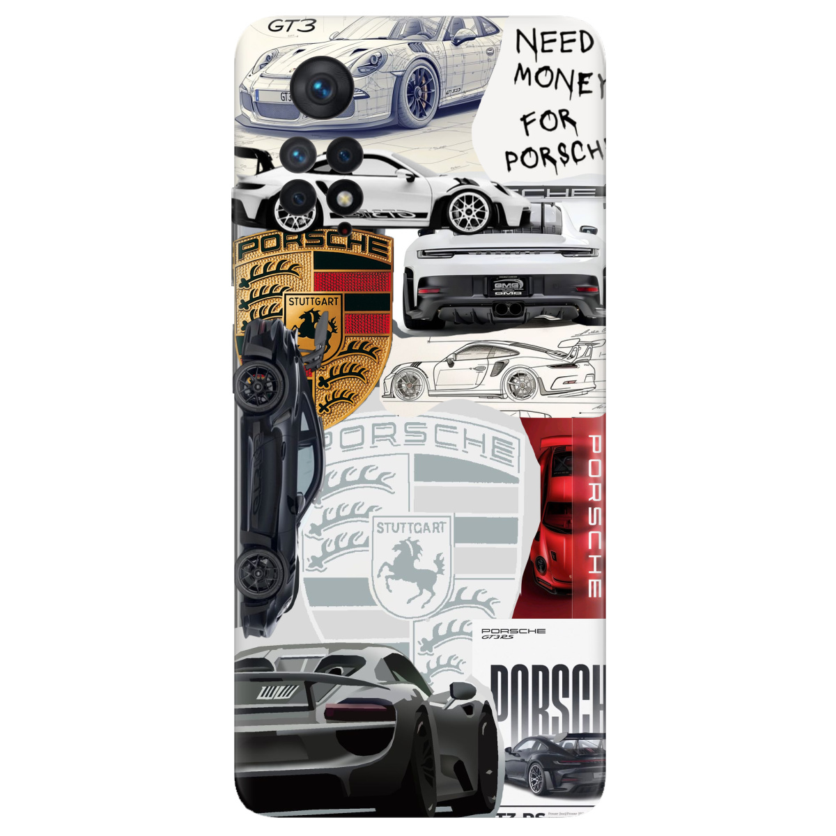 Чохол для Xiaomi Redmi Note 11 Pro прозорий Porsche - фото 1 - Чохли для телефонів