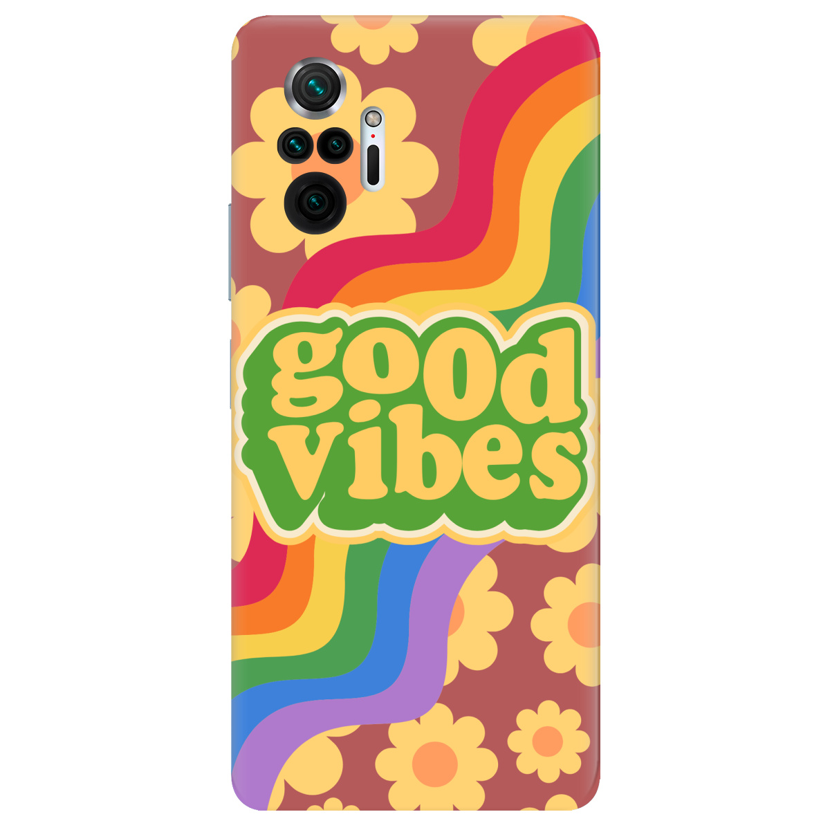 Чехол для Xiaomi Redmi Note 10 Pro прозрачный Good vibes - фото 1 - Чехлы для телефонов