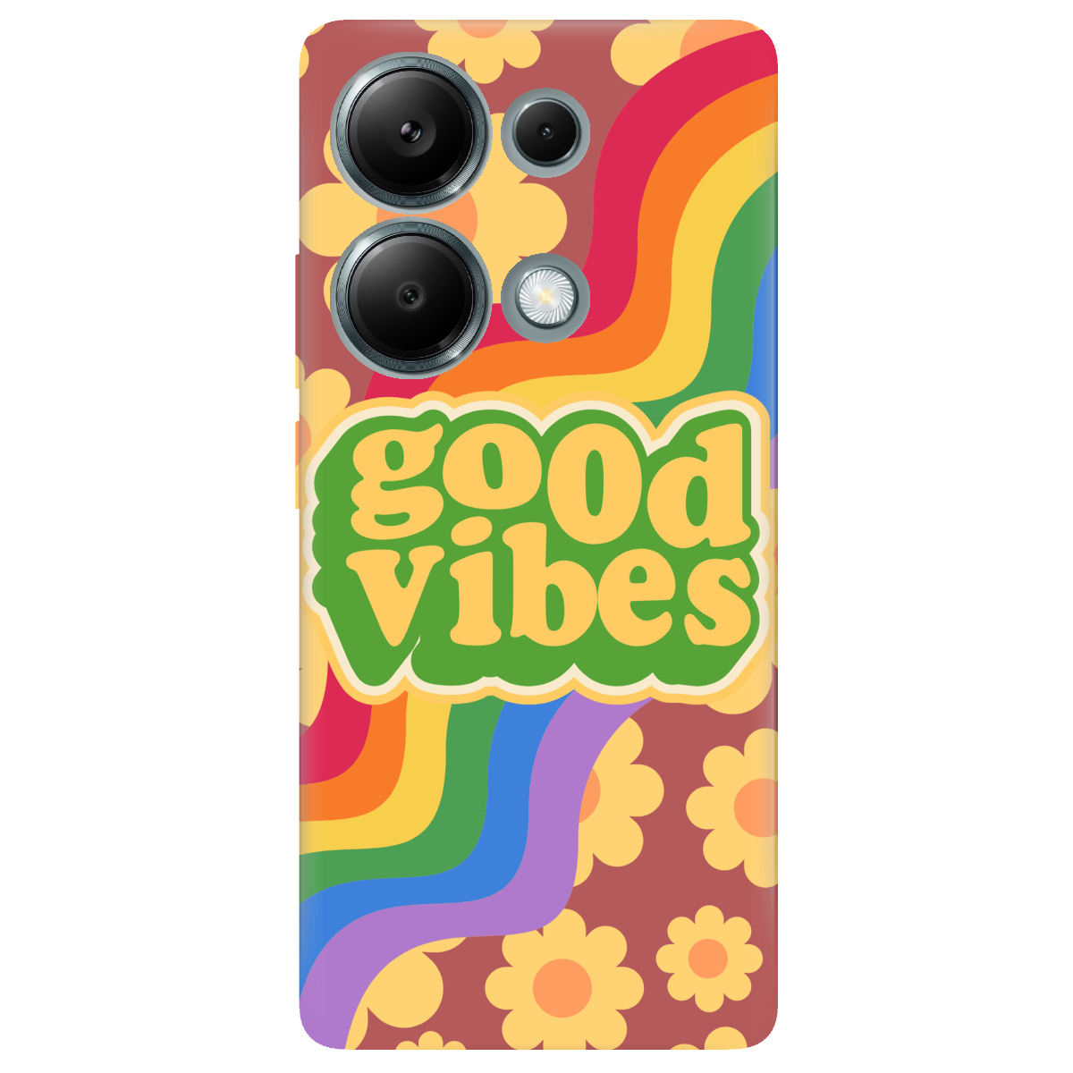 Чехол для Xiaomi Redmi Note 13 Pro 4G прозрачный Good vibes - фото 1 - Чехлы для телефонов