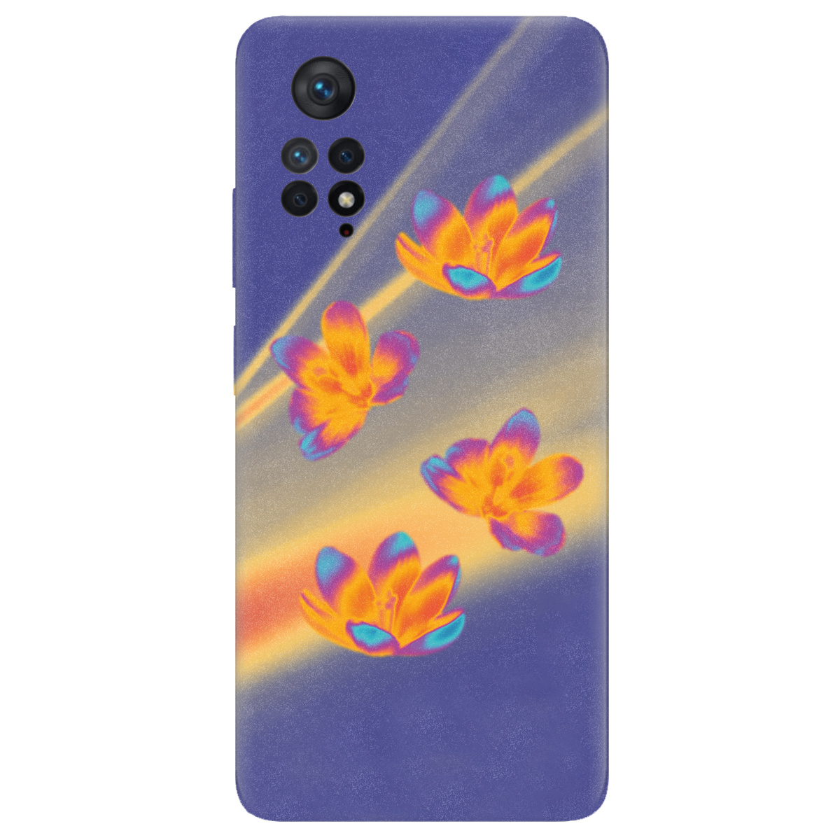 Чехол для Xiaomi Redmi Note 11 Pro прозрачный Тепловий цвіт - фото 1 - Чехлы для телефонов