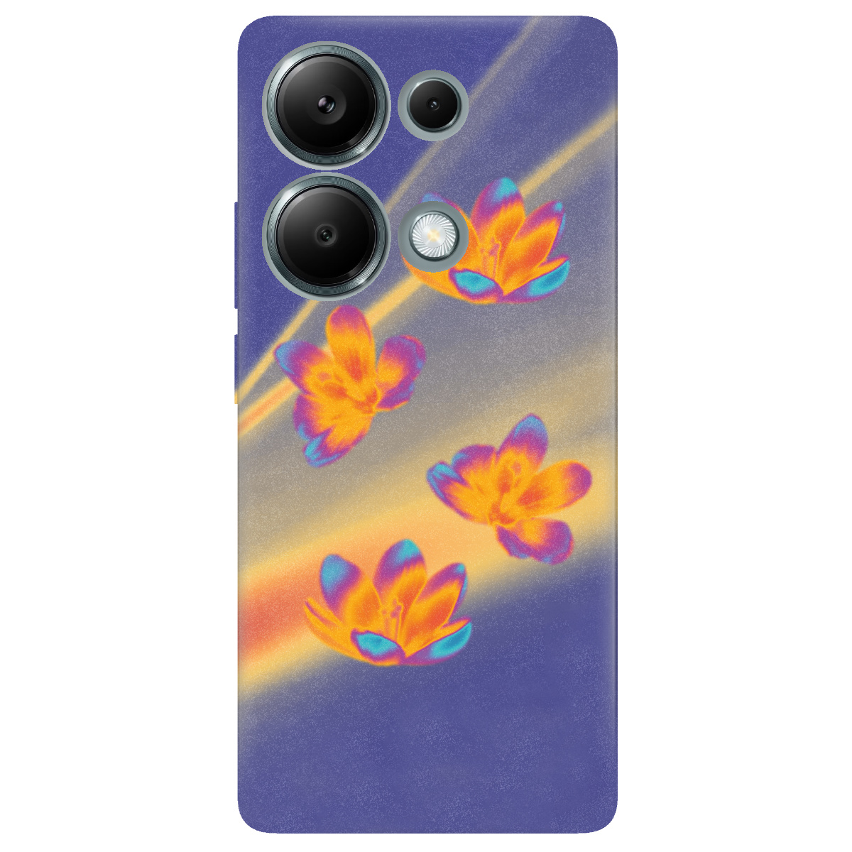 Чехол для Xiaomi Redmi Note 13 Pro 4G прозрачный Тепловий цвіт - фото 1 - Чехлы для телефонов