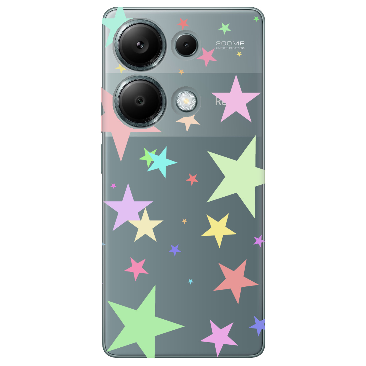 Чехол для Xiaomi Redmi Note 13 Pro 4G прозрачный Яскраві зірки - фото 1 - Чехлы для телефонов