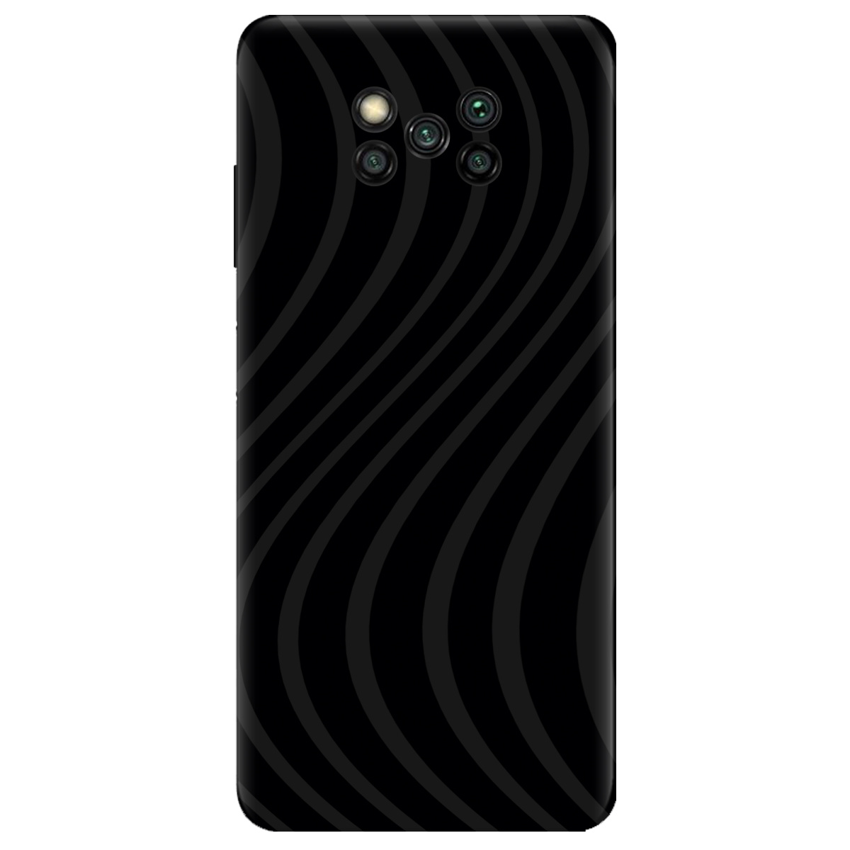 Чехол для Xiaomi Poco X3 черный матовый soft touch Вихор енергії (black) - фото 1 - Чехлы для телефонов