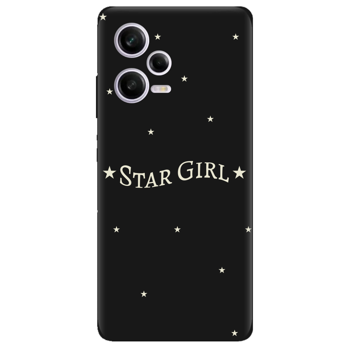 Чохол для Xiaomi Redmi Note 12 Pro 5G чорний матовий soft touch Star girl - фото 1 - Чохли для телефонів