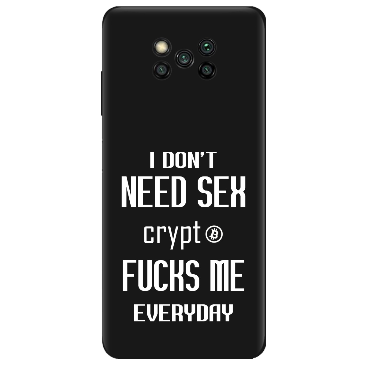 Чохол для Xiaomi Poco X3 чорний матовий soft touch Crypt - фото 1 - Чохли для телефонів