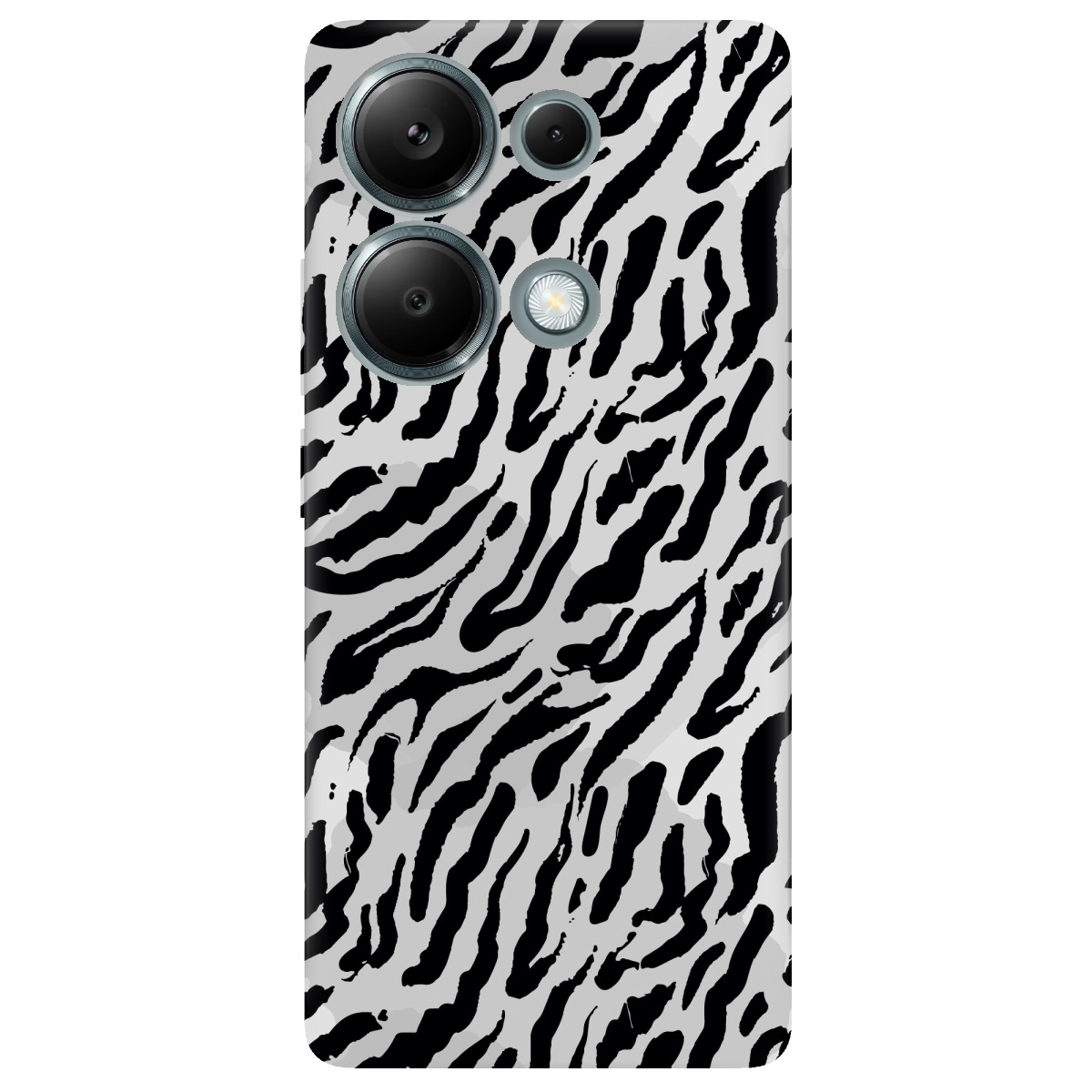 Чехол для Xiaomi Redmi Note 13 Pro 4G прозрачный Зебра - фото 1 - Чехлы для телефонов