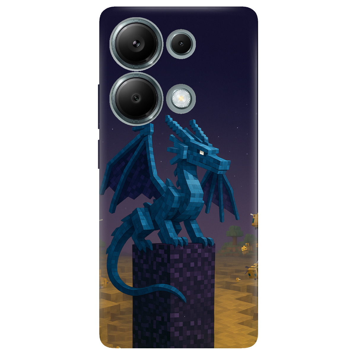 Чохол для Xiaomi Redmi Note 13 Pro 4G прозорий Дракон Краю Майнкрафт - фото 1 - Чохли для телефонів