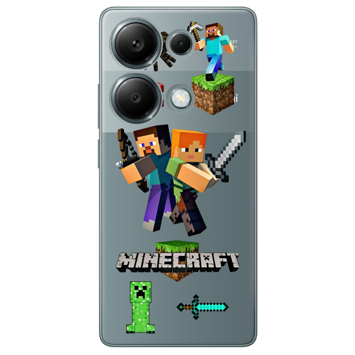 Чехол для Xiaomi Redmi Note 13 Pro 4G прозрачный Піксельна пригода - фото 1 - Чехлы для телефонов