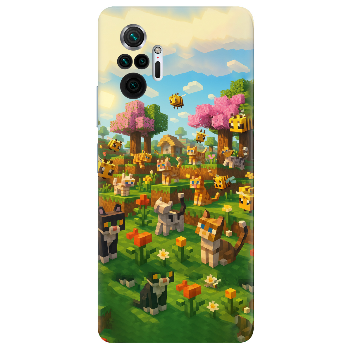 Чехол для Xiaomi Redmi Note 10 Pro прозрачный Піксельні герої - фото 1 - Чехлы для телефонов