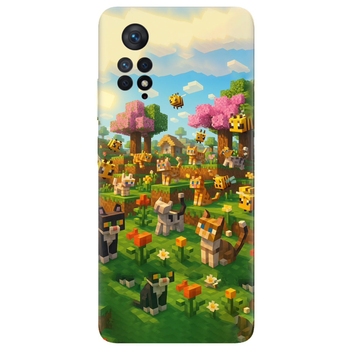 Чехол для Xiaomi Redmi Note 11 Pro прозрачный Піксельні герої - фото 1 - Чехлы для телефонов