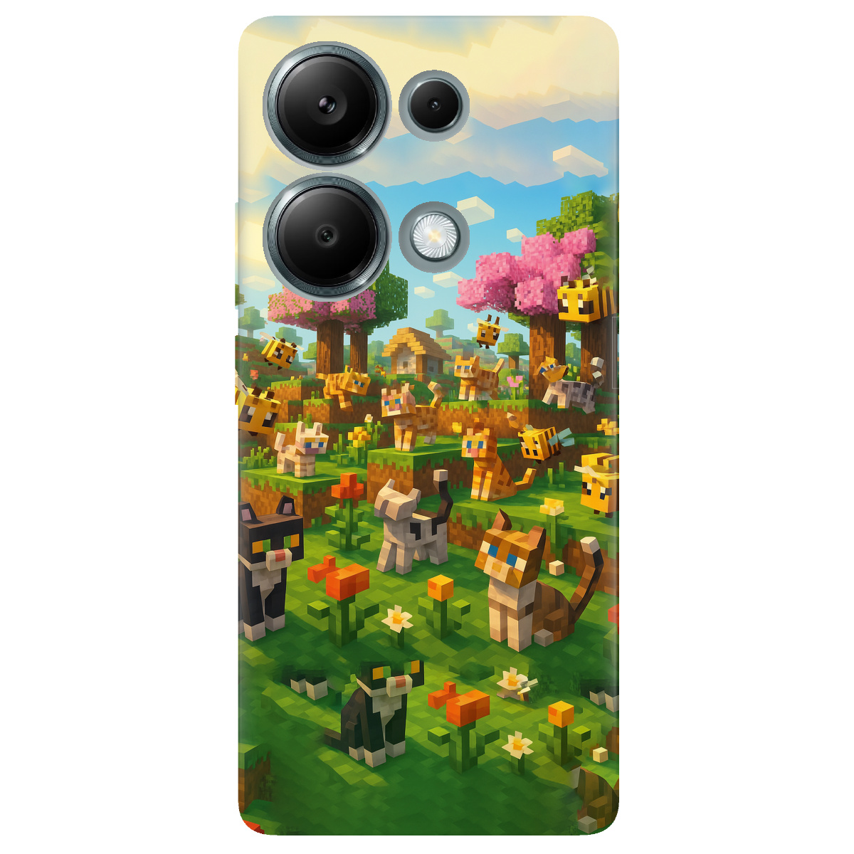 Чохол для Xiaomi Redmi Note 13 Pro 4G прозорий Піксельні герої - фото 1 - Чохли для телефонів