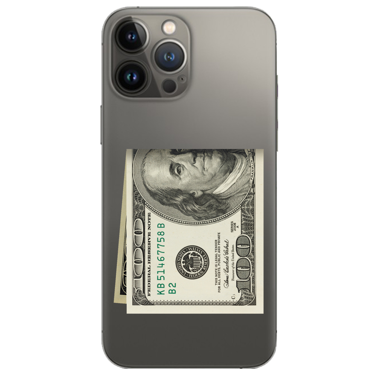 Чохол для Apple iPhone 13 Pro прозорий Зігнутий Бенджамін - фото 1 - Чохли для телефонів