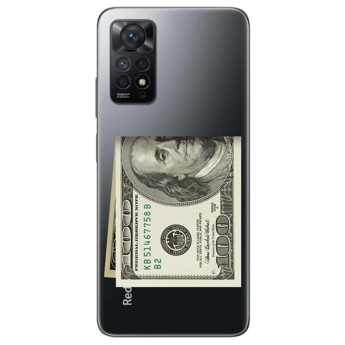 Чехол для Xiaomi Redmi Note 11 Pro прозрачный Зігнутий Бенджамін - фото 1 - Чехлы для телефонов